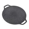Cast Aluminum Baking Pan Round Cast Aluminum Frying Pan with Handles for Hiking Climbing Camping