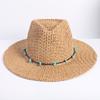 Popular Classic Western Cowboy Straw Hat Summer Hollow Big Eaves Sun Hat Handwoven Straw Hat