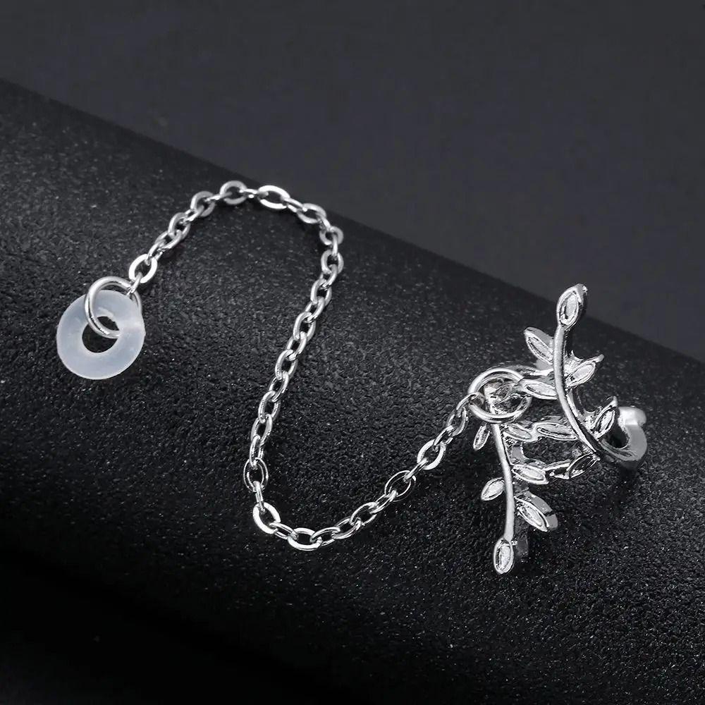 2pcs/pair Hollow Out Anti-Lost Earphone Clip Leaf Headphone Chains Bluetooth Earphone