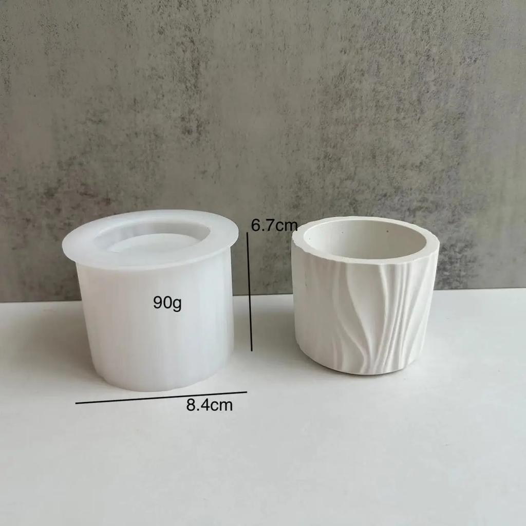 Силиконовая форма для стаканчика свечи с гипсовой подкладкой, DIY, круглый цветочный горшок из бетона, форма для смолы