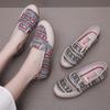 25 New Canvas Shoes Casual Beef Tendon Sole Women's Shoes Non-slip Soft Sole Mother Shoes One-pedal Single Shoes