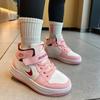 Обувь для девочек осенняя мягкая подошва высокие кроссовки для серфинга, детская мода детская нескользящая спортивная обувь баскетбольная обувь