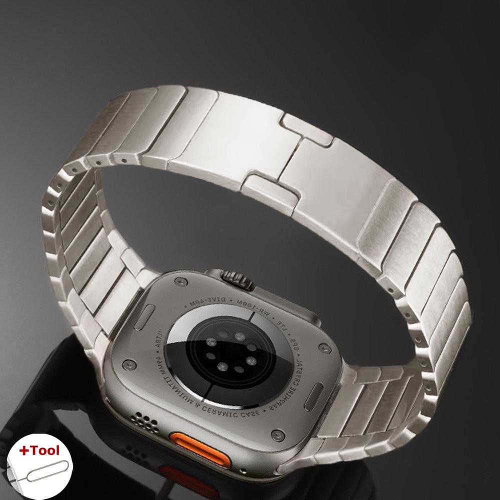 Петля для браслета-звена для Apple Watch Ultra 2, 49 мм, серия 9, 45 мм, ремешок для iWatch 8, 7, 41 мм, 40 мм, 38 мм, 6, 5, 4 se, 44 мм, 42 мм, ремешок из нержавеющей стали