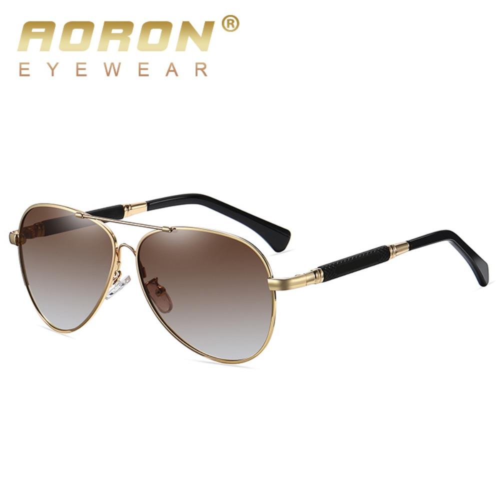 aoron Polarized Sunglasses, Driving, Color-changing Sunglasses, Men's Memory Metal Night Vision Goggles