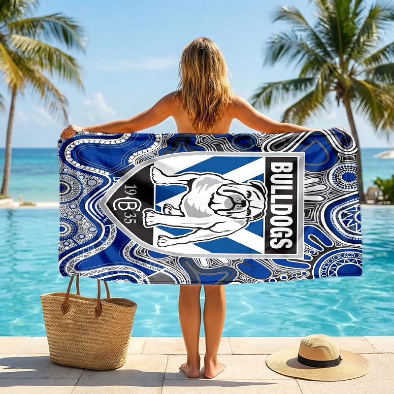 Canterbury-Bankstown Bulldogs Fashion Beach Towel Portable Soft Quick Dry Towel For Swimming Camping Holiday Use