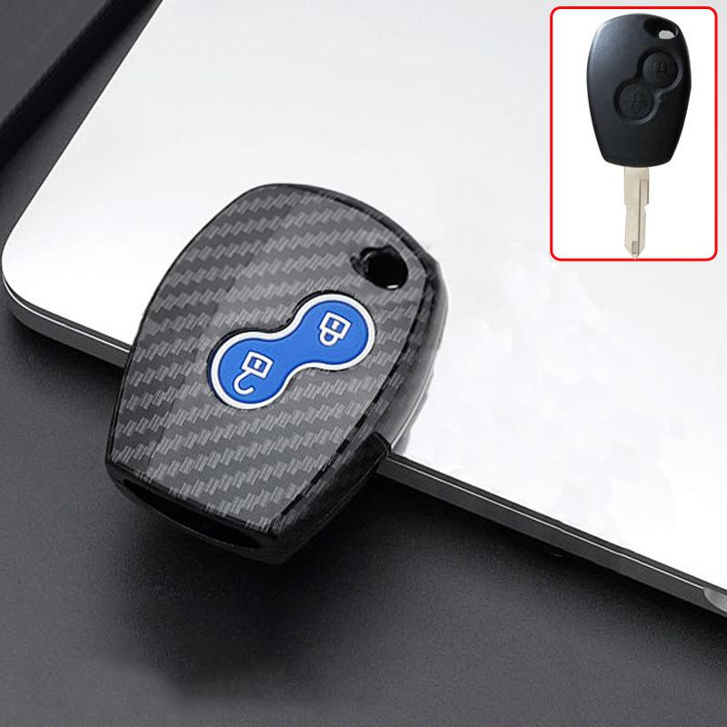 Силиконовый чехол для автомобильного ключа с ABS, 2 кнопки, для Renault Clio Scenic Megane Duster Sandero Captur Twingo Modus, автомобильный пульт дистанционного управления