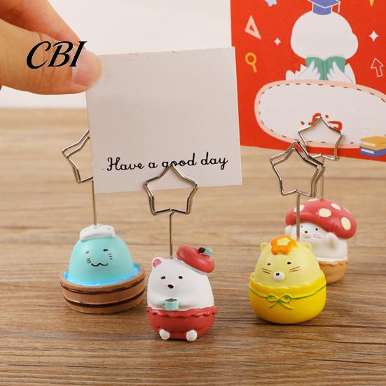 Sturdy Note Clip Holder Animal Shaped Resin Holder, Cute Desk Memo Photo Stand, Adjustable Angle Card Creative Office Desktop Decor, Paper Funny Gift