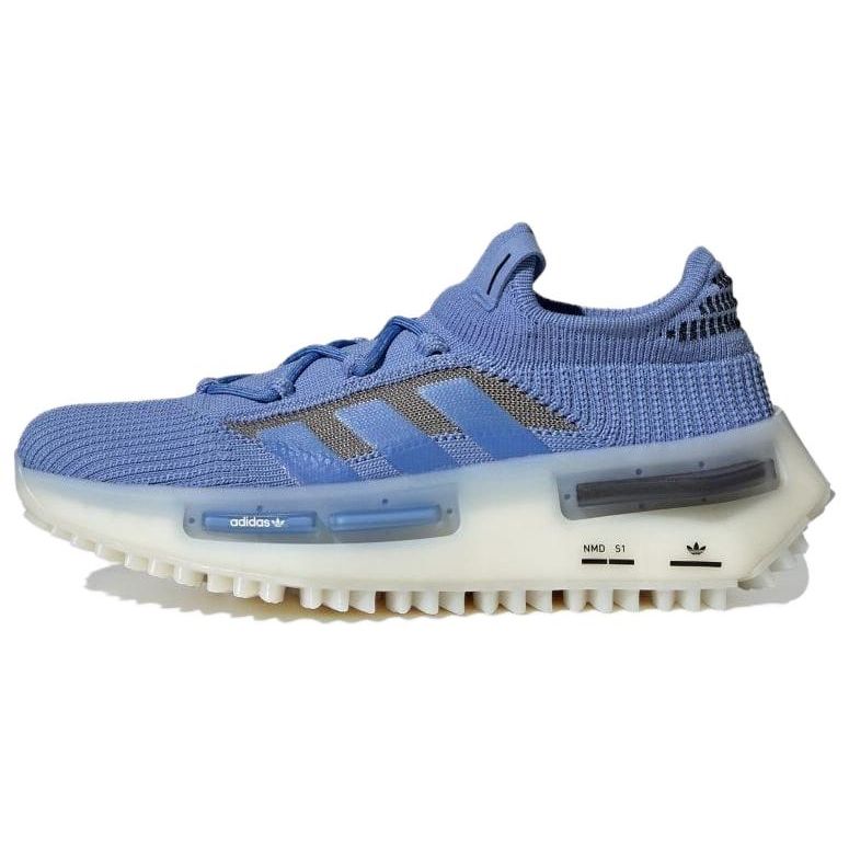 adidas NMD_S1 Blue Fusion женские кроссовки Off-White Cloud-White HQ4468