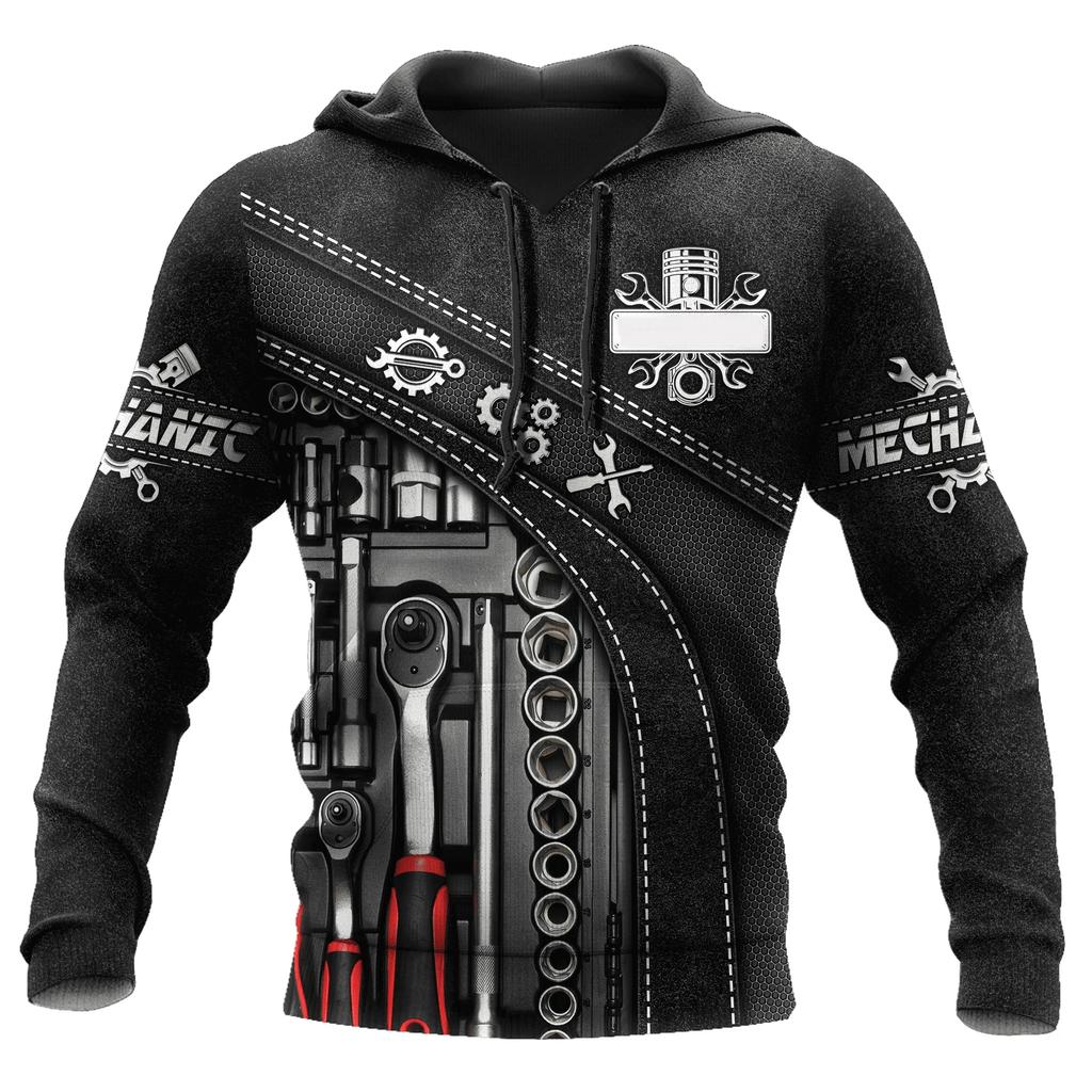 3D-печатный механический узор, мужская толстовка с капюшоном, ужасный череп, модный повседневный пуловер, повседневная мода, свободная мужская одежда