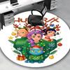 1pc HUNTRAX Anime Christmas Round Carpet  Festive Gift for Office Chair Mat, NonSlip Rug Suitable for Home Decor, Living Room