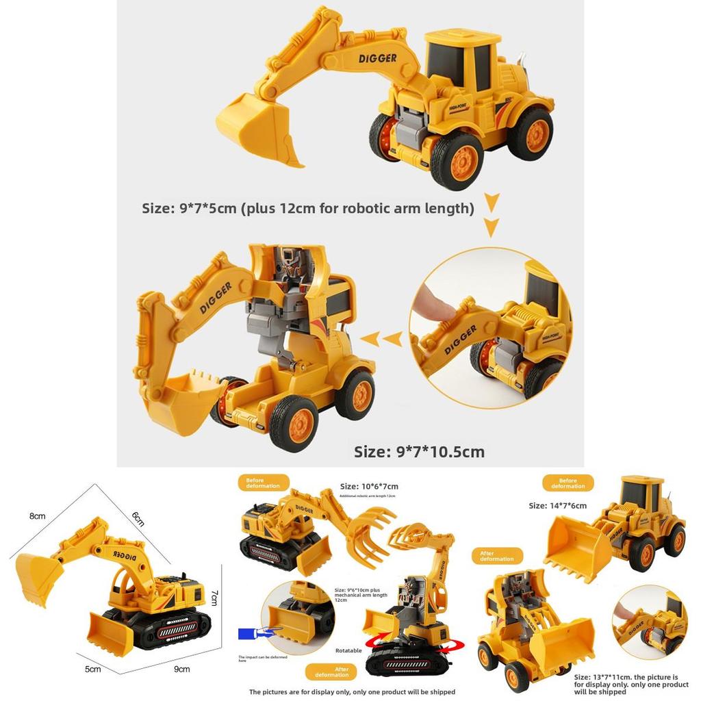Childrens Inertia Collision Deformation Construction Vehicle Toy For Boys Educational Play