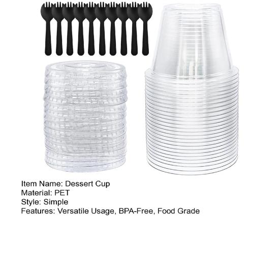 10/20/30/50 шт. Десертные чашки Пластиковые чашки без БФА Десерты Фрукты Торты Мороженое Пудинг Чашки для молочных коктейлей