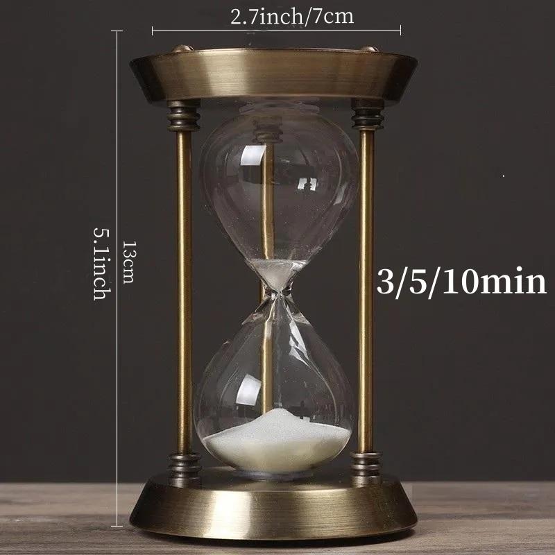 15 минут ретро металлический маятник песочные часы ручной работы домашний офис настольная композиция орнамент песочные часы украшение песочные часы