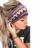 Bohemian African Ethnic Print Knotted Yoga Headband – Wide Elastic Women's Hair Accessory