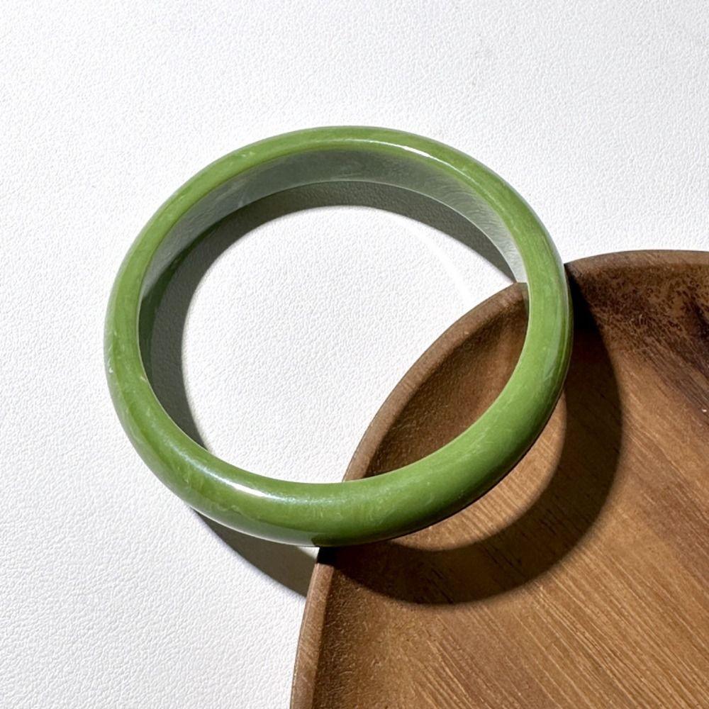 Circular Resin Bangle Bohemian Retro Hand Ring Cute Circular Geometric Bracelet Spring Summer