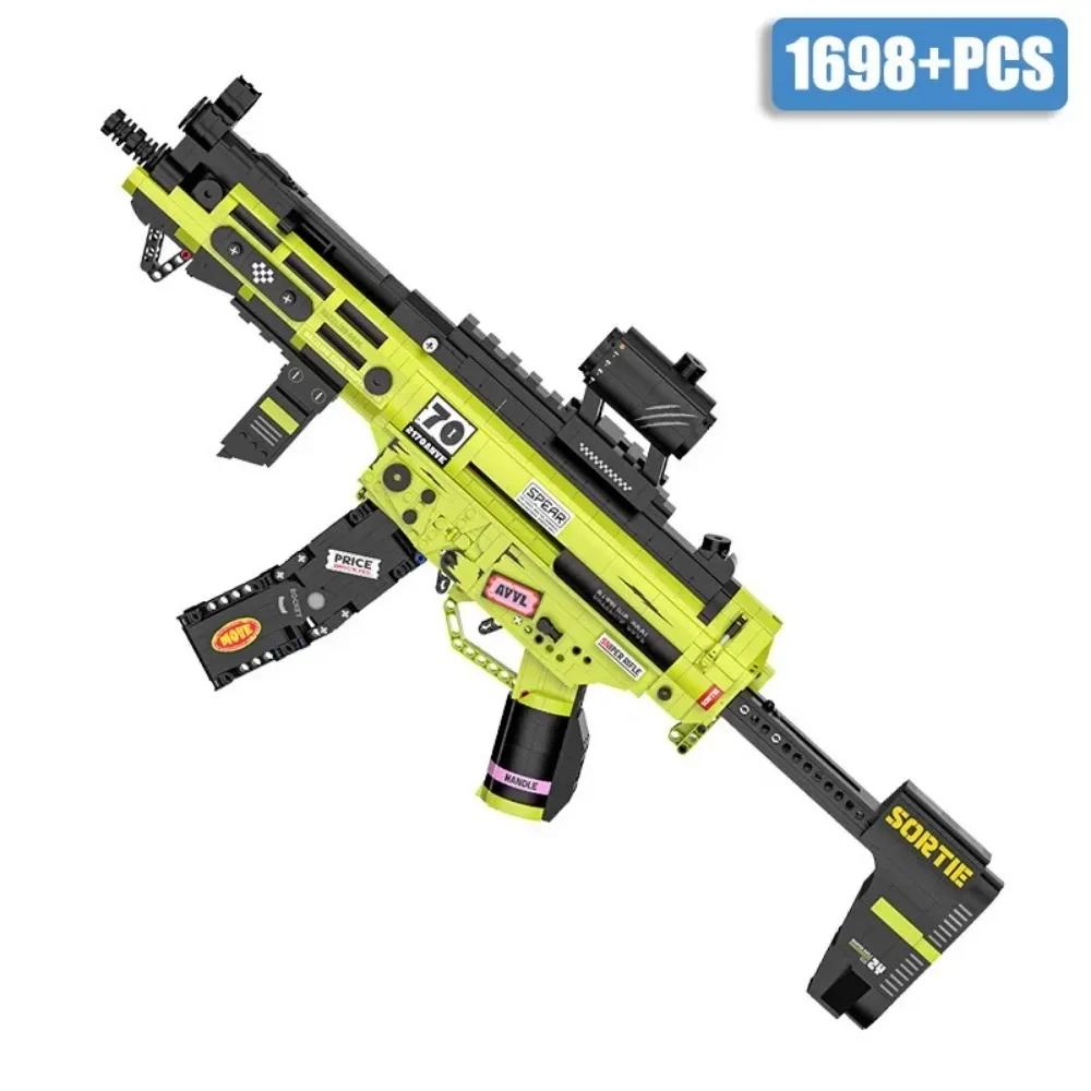 Конструктор Военный MP5 Kriss Vector Автомат Мини-размер Строительные блоки DIY Оружие Микро-кирпичи Игрушка Ребенок Мальчик Подарок на День Рождения