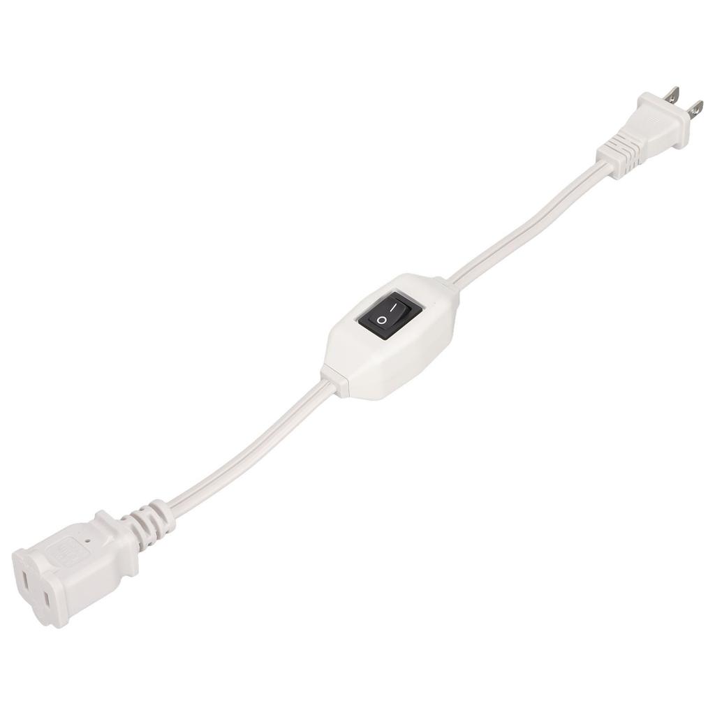 Power Extension Cord with On Off AC 2 Prong Male Female Power Cable for 1‑15P Male to 1‑15R Female Plug