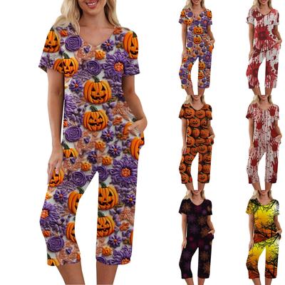 Комплекты из 2 предметов для женщин, летний топ с короткими рукавами и брюки с карманами, мягкие комплекты для тренировок