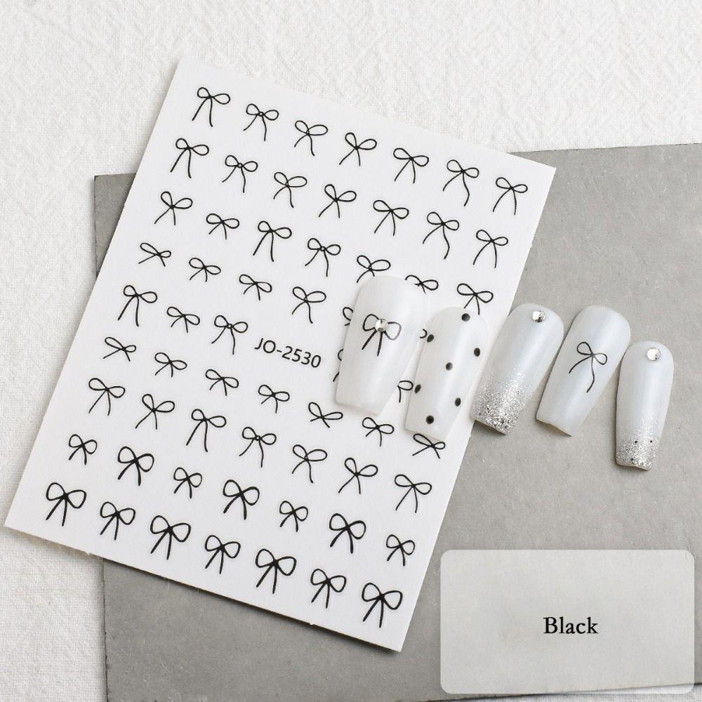 Waterproof Bow Nail Art Stickers Long Lasting Nail Art Sticker Nail Art Decoration  DIY Manicure