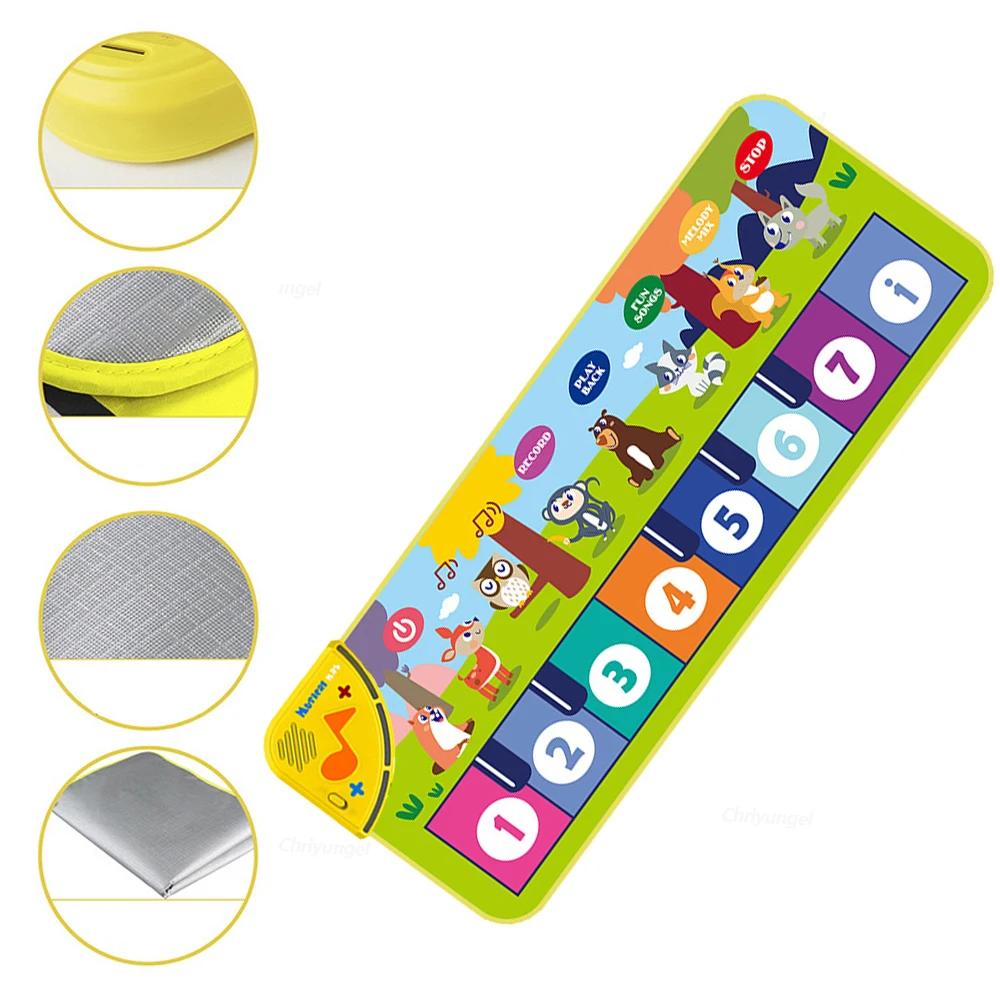 Ковер музыкальный инструмент игрушки пианино коврик для детей 80*30 см малыши напольная клавиатура танцевальный коврик играть музыкальный малыши девочка мальчик подарок