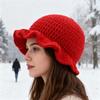 Панама однотонная с оборкой, вязаная шапка, ветрозащитная, теплая, защита от солнца, шляпа для активного отдыха