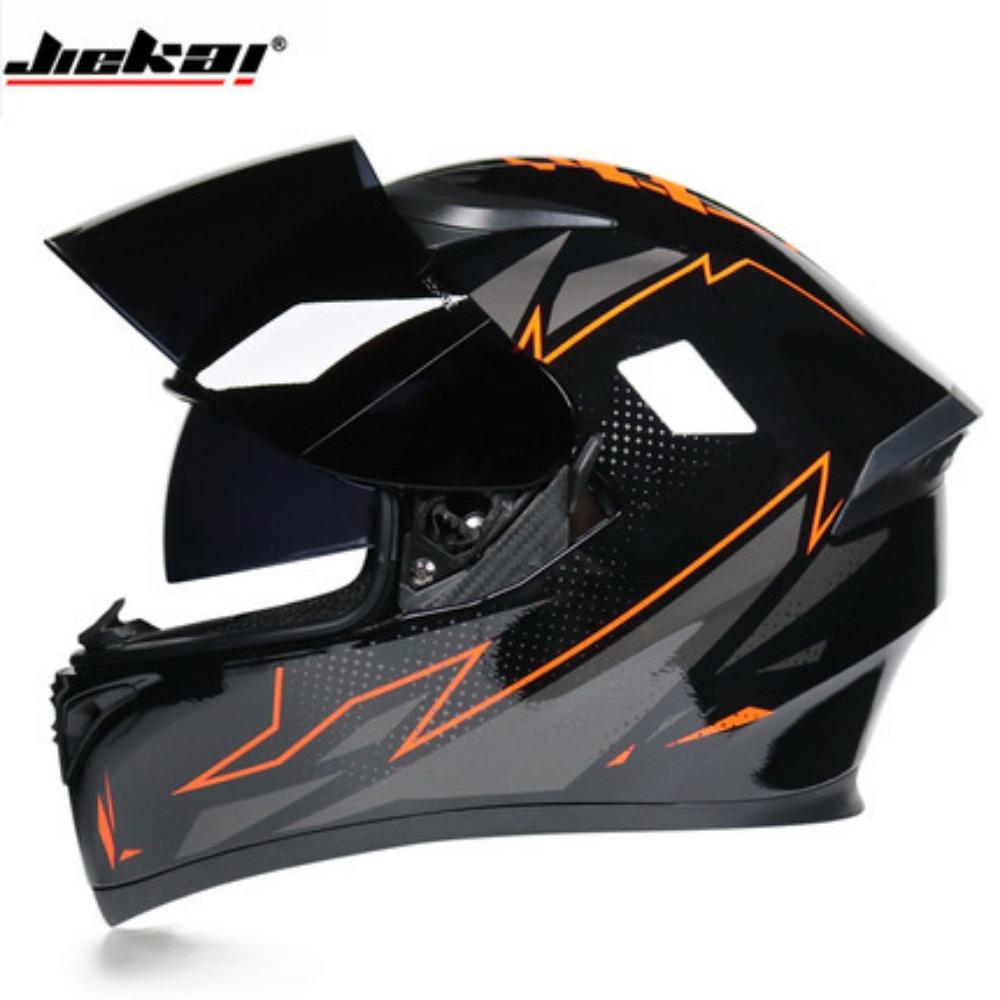 Double Lens Motorcycle Helmet Men's Off-Road Running Helmet Electric Vehicle Women's Winter Full Cap Full Helmet