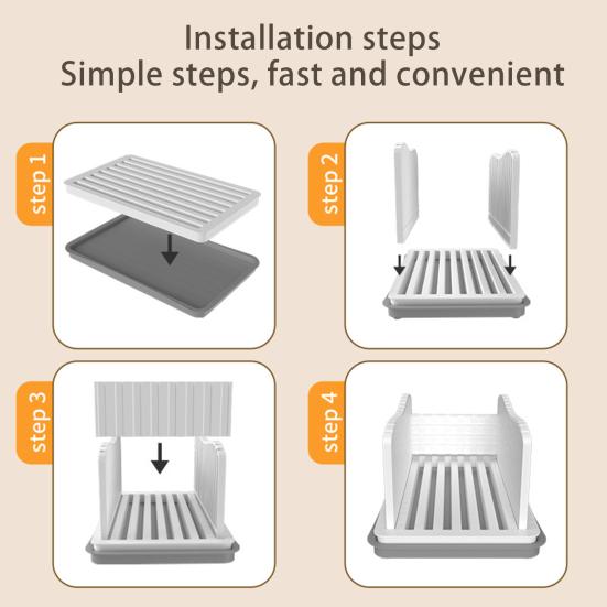 Руководство по нарезке хлеба Тонкие ровные ломтики Складное руководство по нарезке хлеба Съемная разделочная доска Кухонные принадлежности для выпечки хлеба