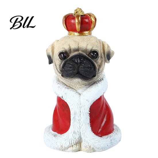 Unique Gift for Pug Lovers Cute Dog Coin Money Bank, Resin Pet Saving Box, Solid Piggy Bank Small Tabletop Birthday Christmas Gifts Kids Boys