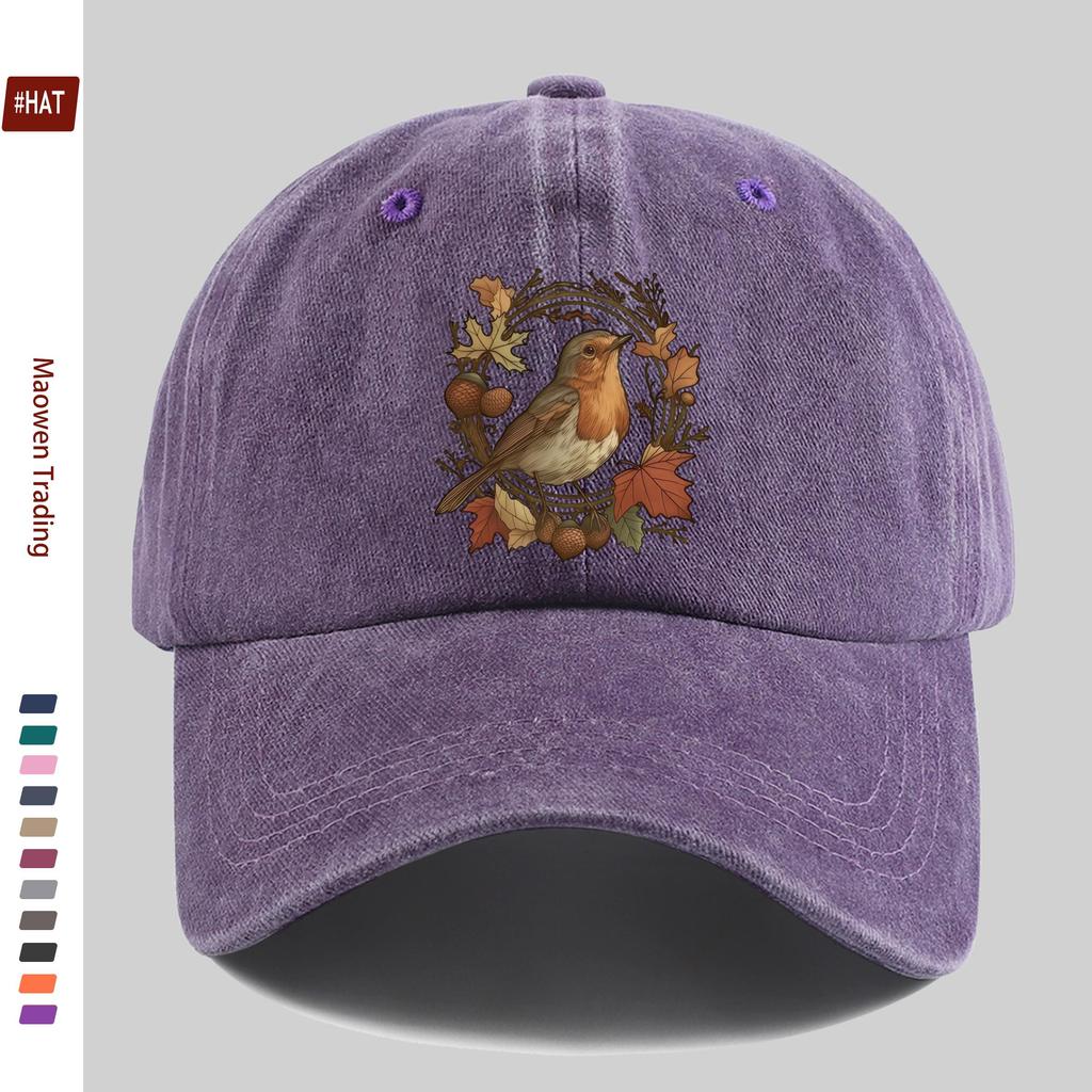 pc Cartoon Bird Pattern Printed Baseball Cap Comfortable Fashion Decor Hat Trendy Lightweight Accessory Adjustable Golf Hat