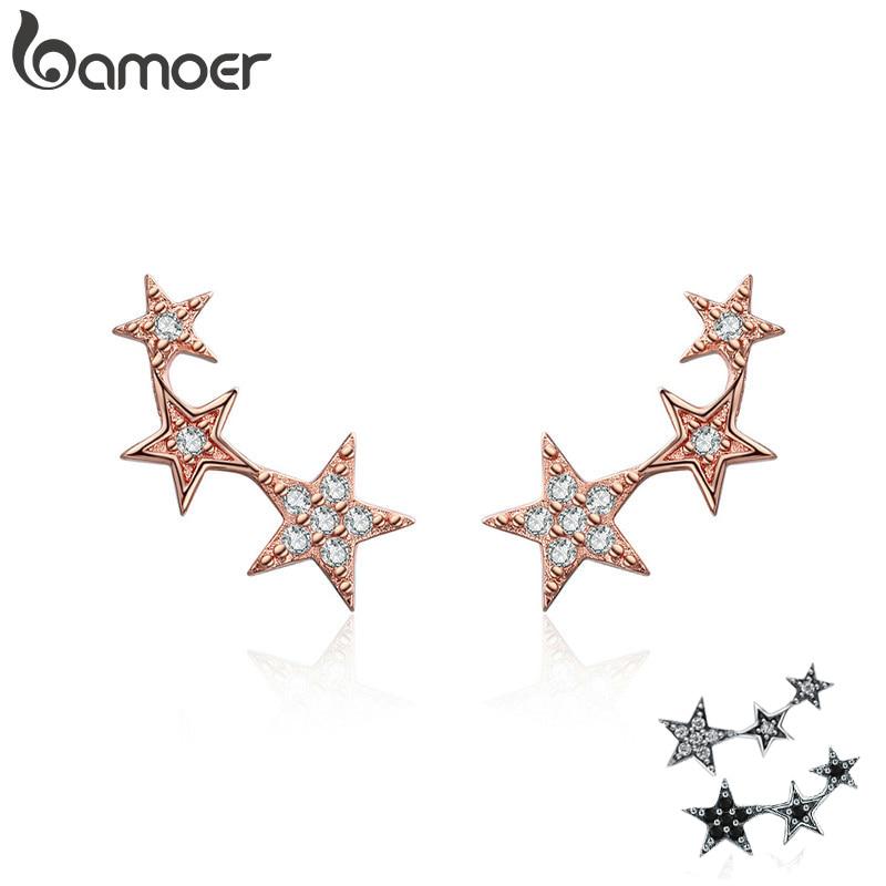 Женские сережки BAMOER из стерлингового серебра