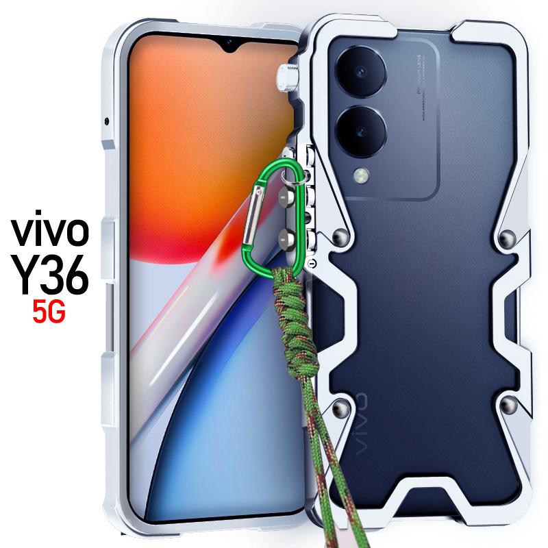 Zimon Luxury Armor Metal Aluminum Phone Bumper For Vivo Y500 Y400 Y300 Y200 Y78 Pro Cover Mechanical Purely Handmade Skull Case