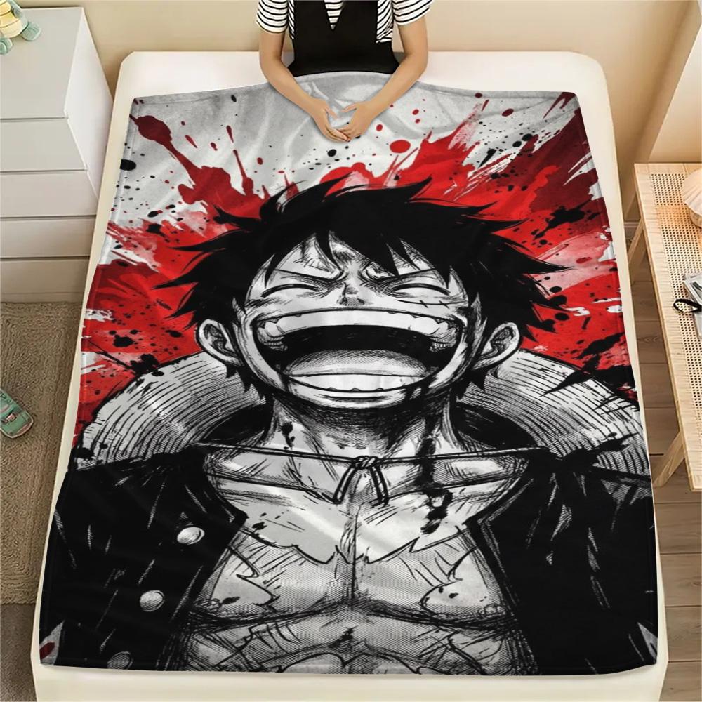 Luffy Daily Life Universal Blanket, Flannel Blanket with Printed Pattern for Bedroom, Sofa, Picnic & Trip.-TING