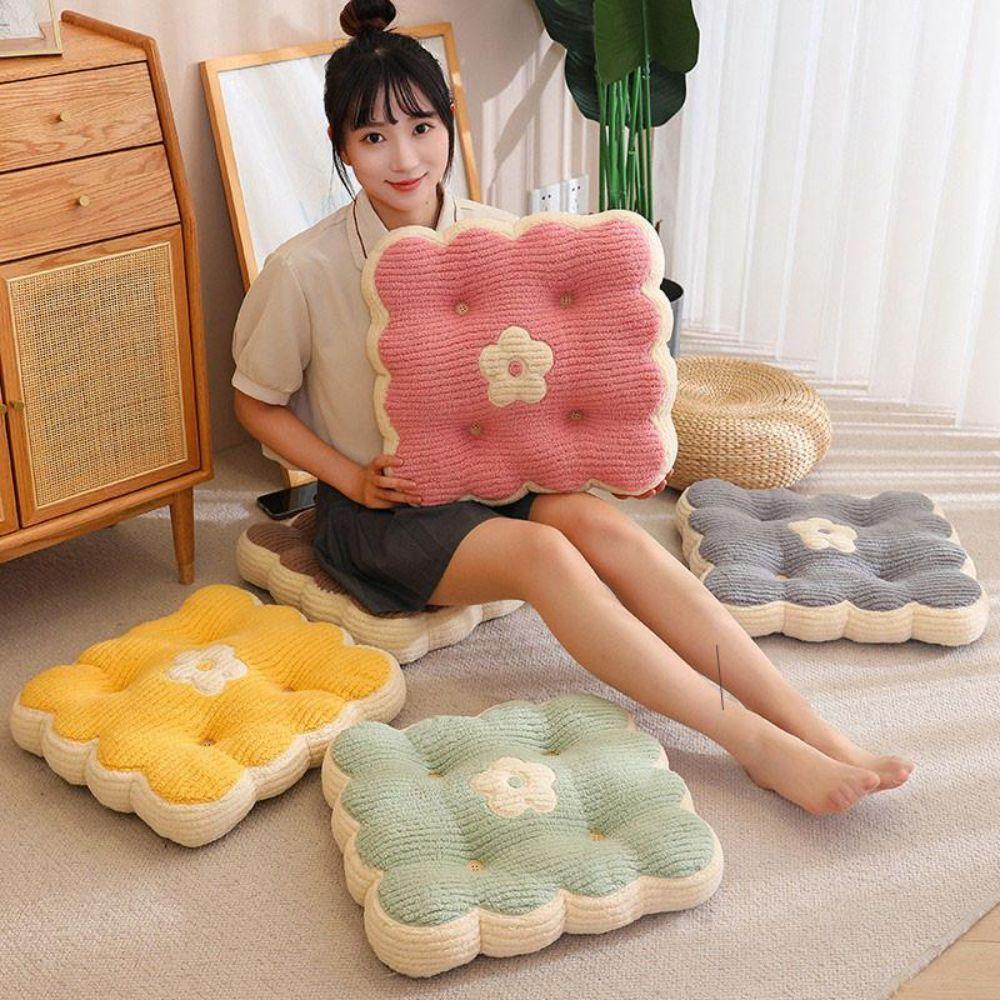 Soft Cotton Seat Cushion 40*40cm Chair Seat Cushion Square Office Chair Pad for Home Office Sofa