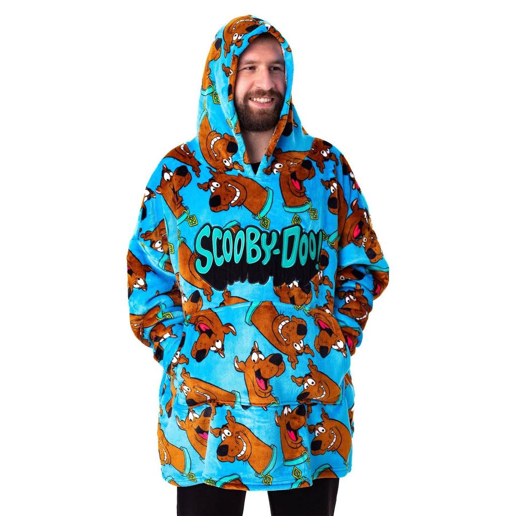Scooby Doo Men's All-Over Print Blanket Hoodie