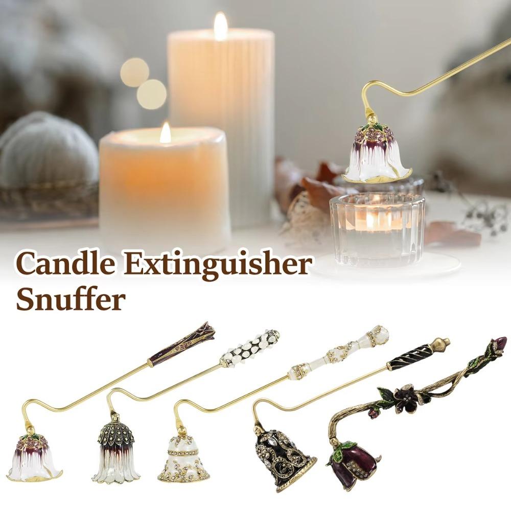 Metal Flower-Shaped Candle Extinguisher Candle Stopper Decorative Candle Cover for Home Decor