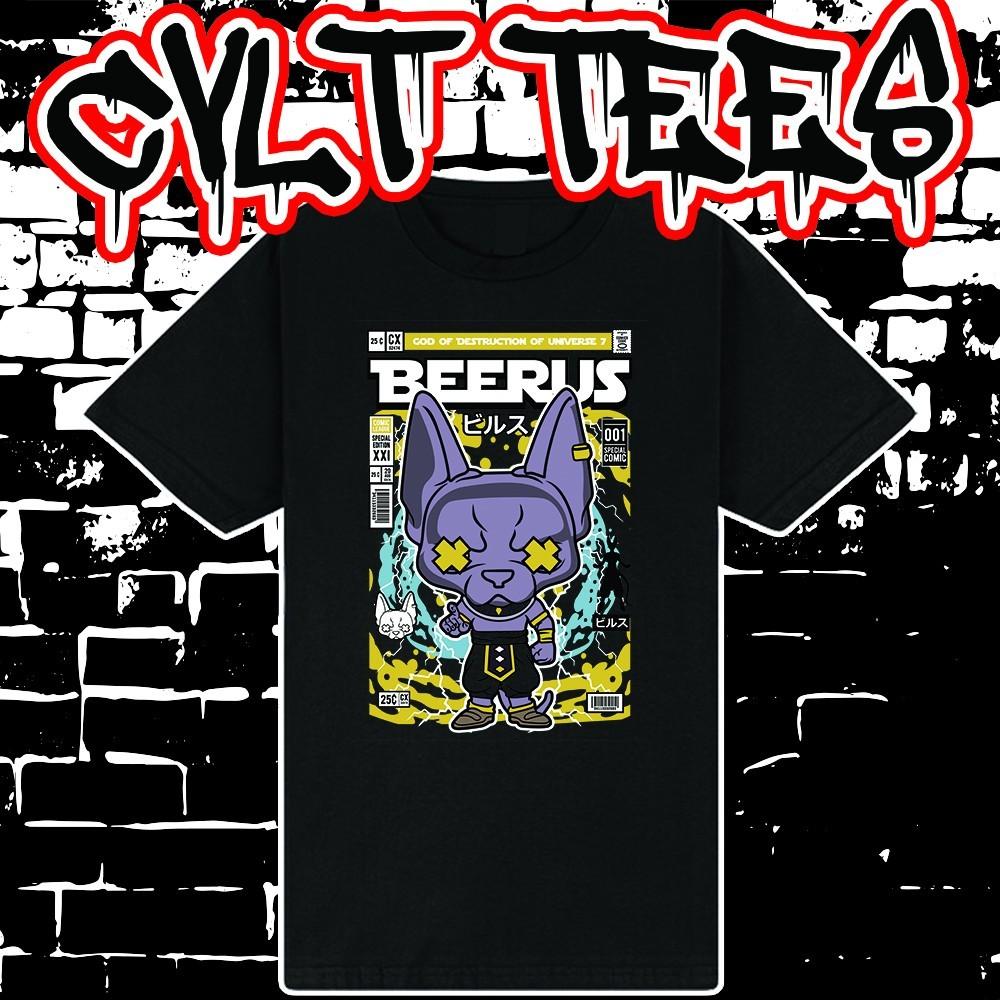 Beerus Comic Book Cover style Tee ~ 100% Cotton Unisex T-Shirt