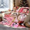 Betty Boop Pattern Blanket for Home Decoration, Bed, Sofa, Car Travel, Camping, Suitable for All Seasons, Birthday Christmas Gift