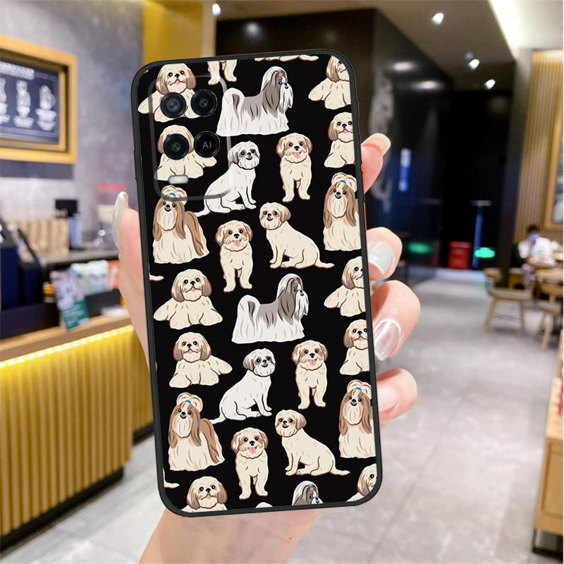 Мультяшный чехол для собаки Ши-тцу для Oppo A98 A18 A38 A58 A78 A60 A80 A40 A96 A76 A16 A94 A74 A54 A15 A17 A57 A77 A5 Pro