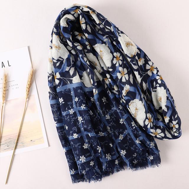 Роскошный брендовый женский хлопковый шарф, модная пляжная шаль с принтом, женские платки с кисточками, арабские хиджабы, глушитель, бандана, парео