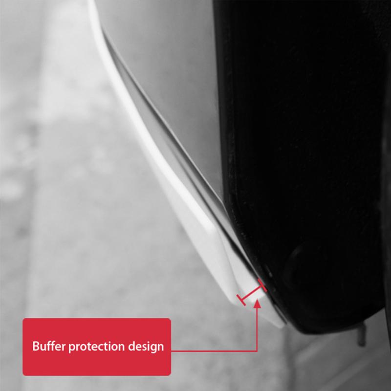 2 шт., защитная полоса для переднего и заднего бампера автомобиля, резиновая наклейка от царапин, черно-белая карбоновая универсальная клейкая лента для губ