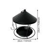 Easy Installation Hanging Iron Bird Feeder With Decorative Rings Design For Garden Decoration Outdoor Accessory