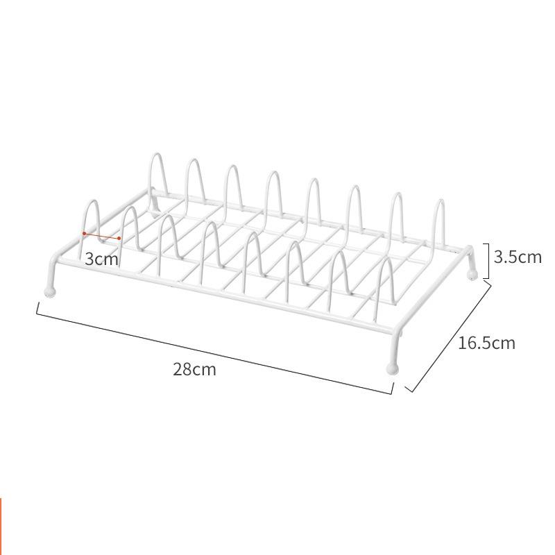 Белый чугунный кухонный стеллаж для сушки мисок и тарелок, настольный держатель для хранения, полка для сушки, поднос, подставка для мисок, тарелок, стеллажи, держатели