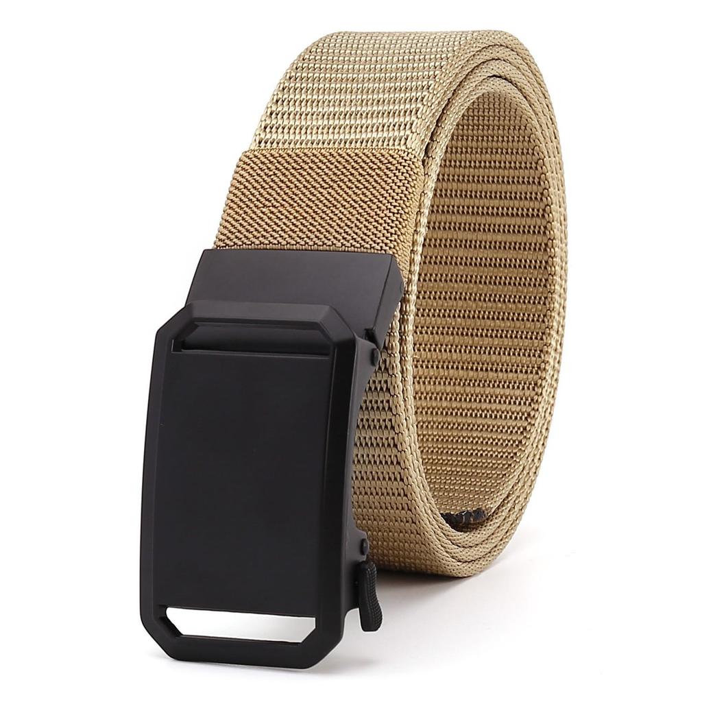 New Unisex Canvas Tactical Belt - No Metal Buckle, Woven Design, Ideal for Military Training.