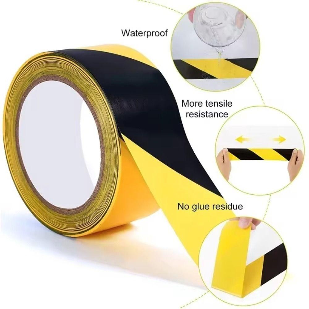 Клейкая ПВХ Предупреждающая Лента Противоскользящие Предупреждающие Наклейки Наклейки для Обозначения Местоположения Лестница Пол