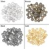 50pcs 6mm Mini Buttons 4 Holes Metal Mixed Color Round Bread Buttons Doll Buttons for DIY Sewing Blyth Doll Clothing