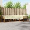Outdoor Sofa Set with Cushions 5 pcs Natural and Cream