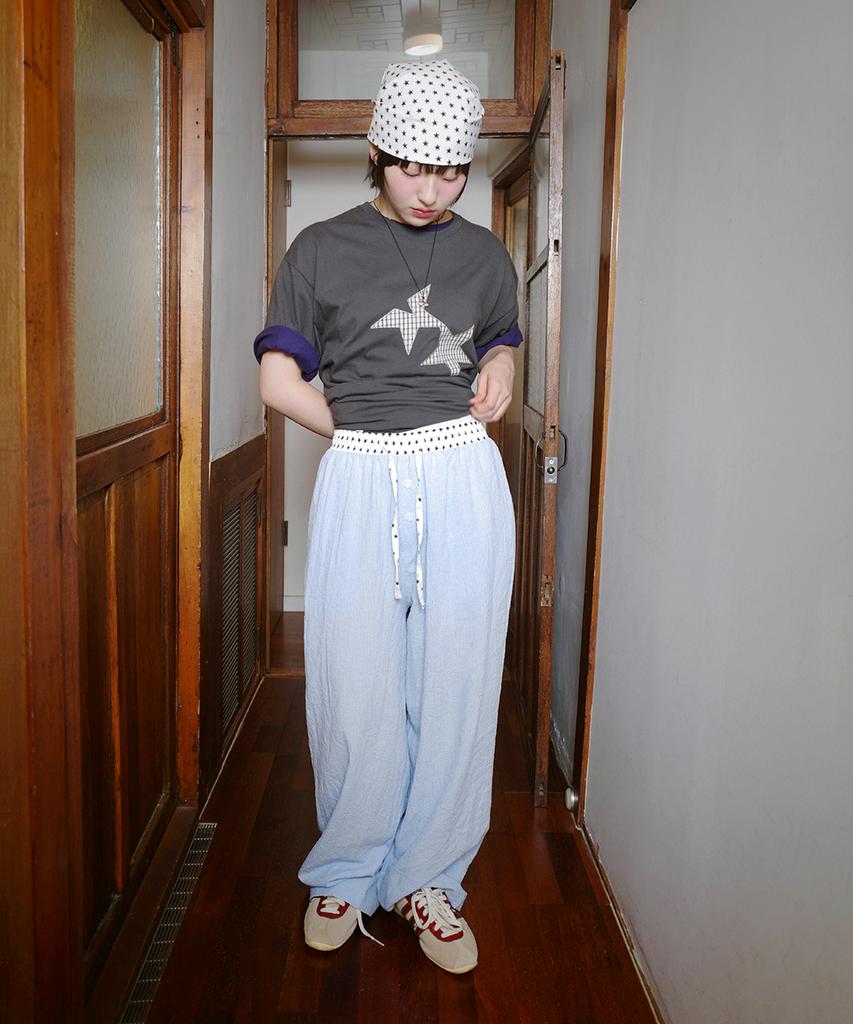 CAVISH W Check Lounge Pants Blue(Cv2Fmfpa59A)
