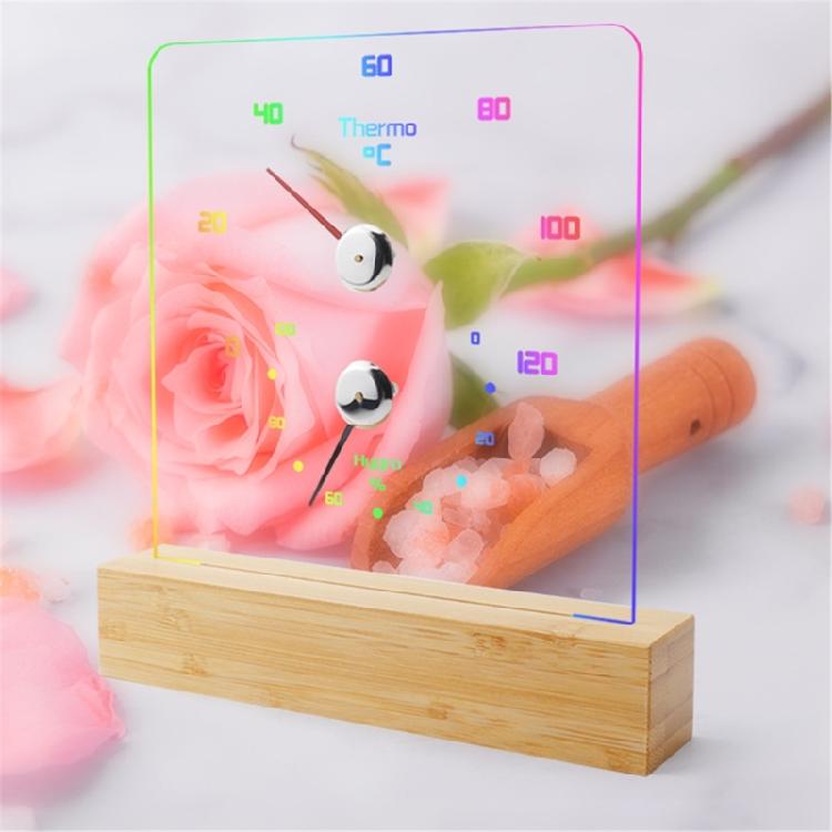 Sauna Room Wall Mounted Thermometers Hygrometer with Light Waterproof Steam Room Temperature Humidity Meter Accurate