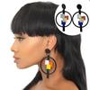 Round Large Drop Earring for Womens Trendy Jewelry Acrylic Colorful Geometric Earrings Fashion Womans Accessories