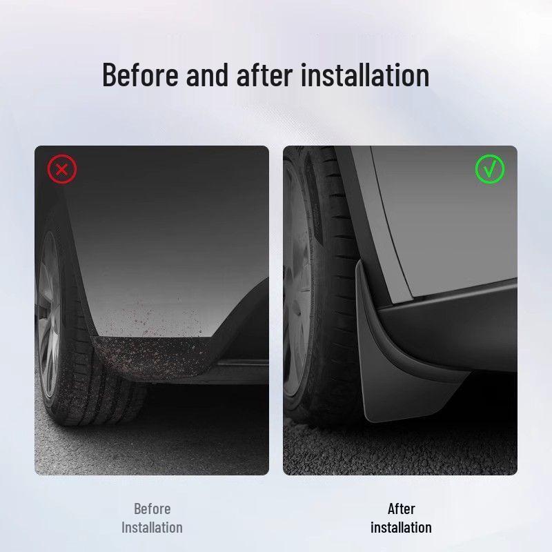 Безсверлильные брызговики для Tesla Model Y - Модификация экстерьера в оригинальном стиле